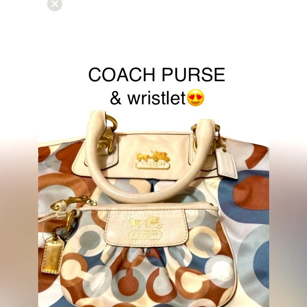 Coach 225 Madison Juliane style 12960 shoulderbag with matching wristlet Set - Picture 1 of 13